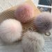 13cm Genuine Fox Fur Pom Keychain Bag Charm - Handcrafted Soft Fluffy Ball Accessory For Women, Fashionable & Cute (Multiple Colors)_viptrois.com