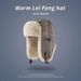 Men And Women's Thickened Ear Protection Lei Feng Hat For Winter Velvet Thickened Cold-proof Chain Plush Flying Hat_viptrois.com
