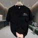 Summer Heavyweight Pure Cotton Short T-Shirt For Men, Brand, Loose Casual Round Neck Printed Tee, Hong Kong Style,_viptrois.com
