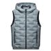 Men's Clothing Hooded Vest Men's Cotton Vest Fashion Casual Sports Sleeveless Coat Cardigan Clip_viptrois.com