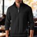 Cross-Border American Retro Casual Stand Collar Zipper Pullover Loose Knitted Patchwork Long Sleeve Autumn Winter_viptrois.com