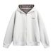 Men's Clothing Houndstooth Contrast Lining Hooded Sweatshirt Men's Autumn Heavy Retro Short Wide Trendy Brand Zipper Cardigan Jacket Coat_viptrois.com