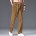 "Men's Casual Linen-Blend Pants - Straight Leg, Relaxed Fit, Breathable & Lightweight For Everyday Wear (S-XXXL, 8 Colors) |_viptrois.com