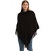 Unisex Spring and autumn sequins solid color pullover collar cape knit cape_viptrois.com