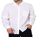 Spring And Autumn New Men's Solid Color Lapel Pocket Button Fashion All Match Loose Long Sleeve Shirt_viptrois.com