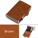 New RFID Aluminum Alloy Brake Spring Card Holder Imported Crazy Horse Leather Metal Wallet Men's Card Holder_viptrois.com