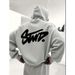 Men's Clothing Hip-Hop Hoodie With Print - Lightweight Cotton Lined Pullover Sweatshirt For Spring & Fall (White, Blue, Black, Gray, Beige)_viptrois.com