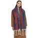 Unisex Shawl loop yarn jacquard coarse tassel large plaid scarf shawl_viptrois.com