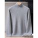 Nordmann 100% Pure Cashmere Men's Turtleneck Solid Color Loose Knitted Base Shirt Business Casual Airy High Turn Collar Sweater_viptrois.com