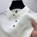 Summer Ice Silk Quick-drying Polo Shirt, Men's Jacquard Lapel Short-sleeved T-shirt, High-end Casual Men's Drape Top_viptrois.com