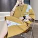 High Qualitysummer New High-Quality Casual Crew Neck T-Shirt Loose Trendy Shorts Men's Set_viptrois.com