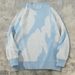 Men's Clothing Retro Color Block Crew Neck Sweater Retro Color-Block Knit Sweater For Men - Oversized Crewneck Pullover With Vintage Vibes (Blue)_viptrois.com