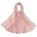 Women's Scarves Cool Breathable Bright Silk Chiffon Island Wrinkled Long Scarf Solid Color Simple Malay Indonesian Ladies Headscarf_viptrois.com