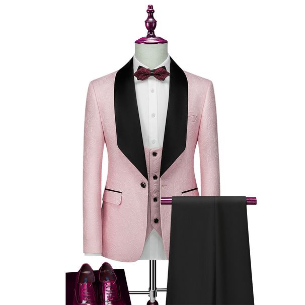 Men's clothing popular men's new business casual suit suit men's wedding groom's dress hall suit three-piece suit 3D_viptrois.com