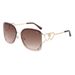 Metal Single Beam Large Frame Oval Sunglasses For Women Retro Simple European And American Ins Street Shooting Beach Sunshade Sunglasses Trend_viptrois.com