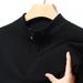 Men's Clothing New Autumn and Winter Men's Velvet Half Zip Pullover Sweater Trendy Simple Handsome Half High Collar Long Sleeved Sweater_viptrois.com