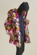 Pulse European And American Foreign Trade Hot-Selling Fox Men's Rainbow Mid-Length Hooded Fur Coat_viptrois.com