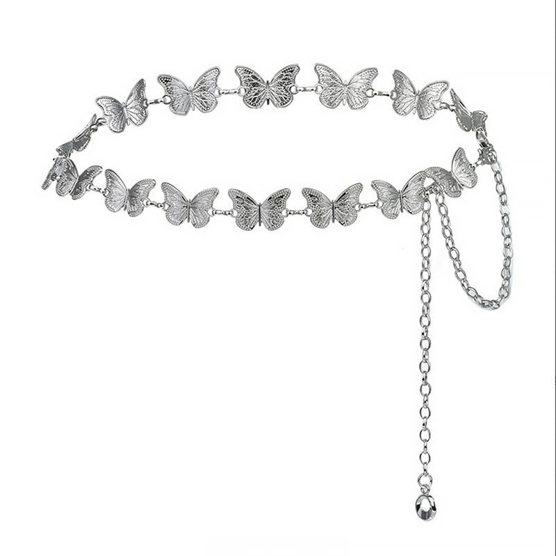 European and American Cross-border Butterfly Metal Waist Chain Accessories Belt Chain Korean Jk Uniform Accessories ins All-match Fashion Batch_viptrois.com