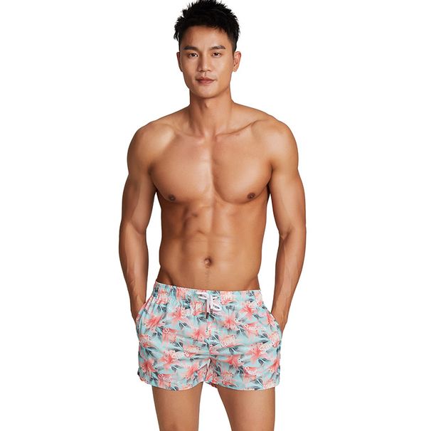 Men's Beach Pants Peach Skin Beach Pants Men's Fashion Lily Casual Beach Shorts_viptrois.com