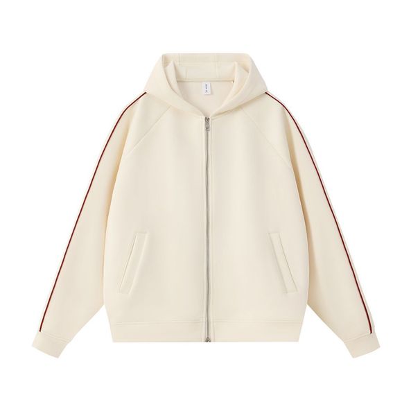 Men's Clothing Heavyweight 400GSM Liquid Cotton Zip-Up Hoodie - Oversized Unisex Pullover With Side Pockets, Streetwear Casual Jacket_viptrois.com