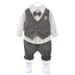 Children's Clothing Boys Spring And Autumn Suits 2020 New Children's Baby Houndstooth Vest Three Piece Suit Spring Style_viptrois.com