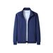 Men's Long-sleeved Large-size Casual Loose Zipper Cardigan Stand-up Collar Cross-border Sports Tooling Sweater_viptrois.com