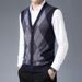 Men's Wool Blend V-Neck Sleeveless Vest - Stylish & Versatile Knit Cardigan For Casual & Smart Wear_viptrois.com