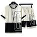 Men's Clothing Men's Summer Sports Suit Fashionable Casual Two Piece Set Thin T-Shirt And Shorts Trendy Youthful Clothing_viptrois.com