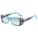 2025 Trendy Square Sunglasses - Water Transfer Small Frame With UV400 Protection (Unisex, Rectangular Cut Edge Design)_viptrois.com