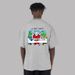 Heavy High Street Trendy Brand T-shirt Short-sleeved Men's Enlarged Five-quarter-sleeved Pure Cotton Couple Printed Men's Clothing Summer_viptrois.com