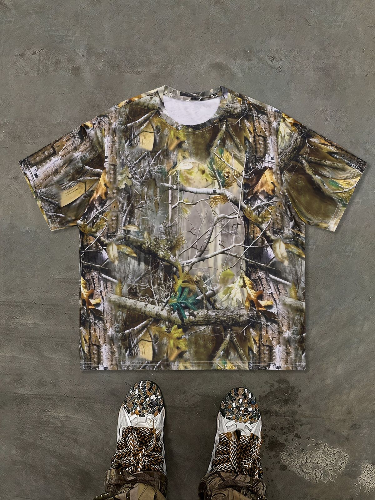 Men's Clothing Fashion Camouflage Print Short Sleeved T Shirt_viptrois.com