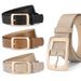 New Wide Women, Textured PU Leather, Simple And Versatile With D-shaped Buckle, High-end Decorative Belt For Women_viptrois.com