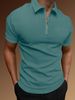 Men's Half Zip Polo Shirt - Breathable Summer Sport T-Shirt With Lapel Collar | Quick-Dry Fitness & Casual Short Sleeve Top_viptrois.com