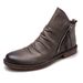 European Warm Series Spring And Autumn Martin Double Side Zipper Non-Slip Tassel Leather Boots Large Size Trendy Men's Shoes_viptrois.com