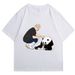 Casual Urban Fashion For Men & Women Panda Graphic Print T-Shirt Oversized Relaxed Fit 100% Cotton Unisex Streetwear_viptrois.com