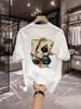 American Heavy-duty Pure Cotton Short-sleeved T-shirt For Men, Instagram Streetwear, Loose Top Wear For Men, Summer Style_viptrois.com