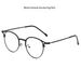 Women's Glasses Anti Blue Light Computer Glasses Flat Light Color Changing Personalized Metal Retro Round Frame Glasses Frame With Myopia Degree Frame_viptrois.com