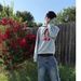 3D Letter Print Hoodie – Minimalist Streetwear Pullover (Oversized Fit, Grey, S-5XL)_viptrois.com