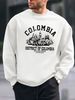 Men's Loose Casual And Fashionable Colombian Architectural Pattern Printed Round Neck Long Sleeved Pullover Hoodie For Autumn And Winter_viptrois.com