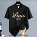 【DORAE】Unisex Oversized T-shirt (100% Cotton) Off-White ("Laus PARIS Typography" Print & Minimalist Casual Design) – Casual Style For Everyday Casual_viptrois.com