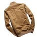 Men's Casual Jacket – Lightweight Flight Bomber Jacket With Zip-Up Design (Khaki/Green/Black) – Sizes M To 6XL_viptrois.com