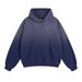 Men's Distressed Oversized Hoodie With Spray-Dye Wash & Mouse Pocket - Vintage Streetwear Pullover Sweatshirt For Casual Wear_viptrois.com