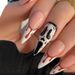 Halloween French Blood Drops Ghost Foreign Trade Long Fashion Sweet Cool Ins European And American Style Manicure 24 Pieces_viptrois.com