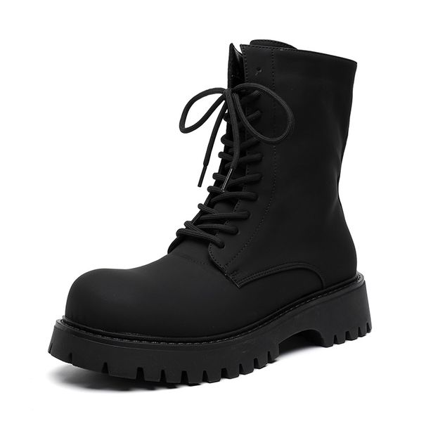 Martin Boots Men's Retro High-top Thick-soled Heightening Tooling Leather Boots Locomotive Men's Boots_viptrois.com