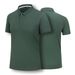 Men's Clothing Short Sleeved T Shirt Lapel Shirt Solid Color Sports Quick Drying Half Sleeved Polo Shirt Men's Clothing Advertising Shirt Printed Logo_viptrois.com