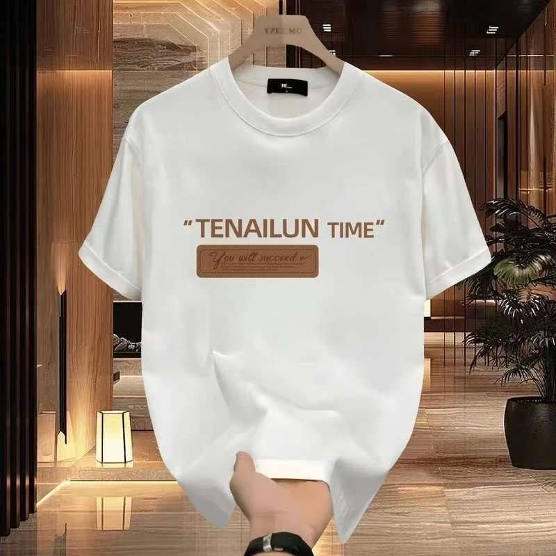 2025 Summer Loose Men And Women Pullover 100% Cotton Short Sleeve T-shirt_viptrois.com