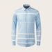 Men's Slim-Fit Long-Sleeve Shirt – Stripe Print, 100% Cotton, Breathable & Stylish_viptrois.com
