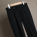 Men's Slim-Fit Cropped Dress Pants, Business Casual, Wrinkle-Free, Straight-Leg, Summer Lightweight, Office & Smart Outing (Black/White/Charcoal)_viptrois.com