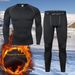 Autumn Winter Fleece-Lined Sportswear Set For Men Outdoor Skiing Running Quick-Dry Tight Fitness Base Layer Thermal_viptrois.com
