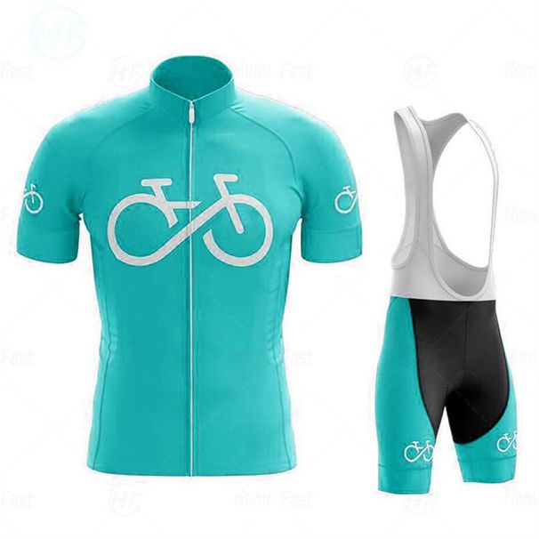 2024 New Summer Men's Short Sleeve Cycling Jersey Set Moisture-Wicking Mountain Off-Road Clothing_viptrois.com